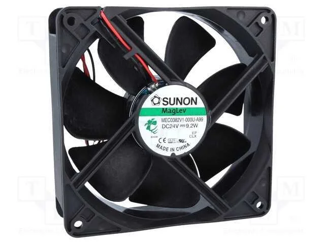 Ventilador: DC, transversal, 24VDC, 120x120x38mm,.
