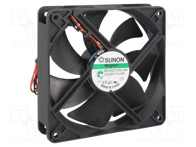 Ventilador: DC, transversal, 24VDC, 120x120x25mm,.