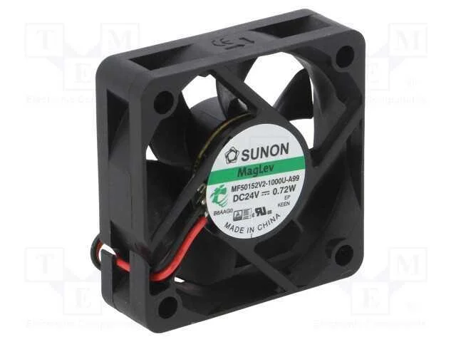 Ventilador: DC, transversal, 24VDC, 50x50x15mm, 2.