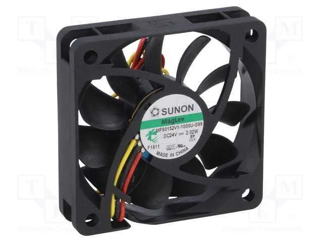 Ventilador: DC, transversal, 24VDC, 60x60x15mm, 4.