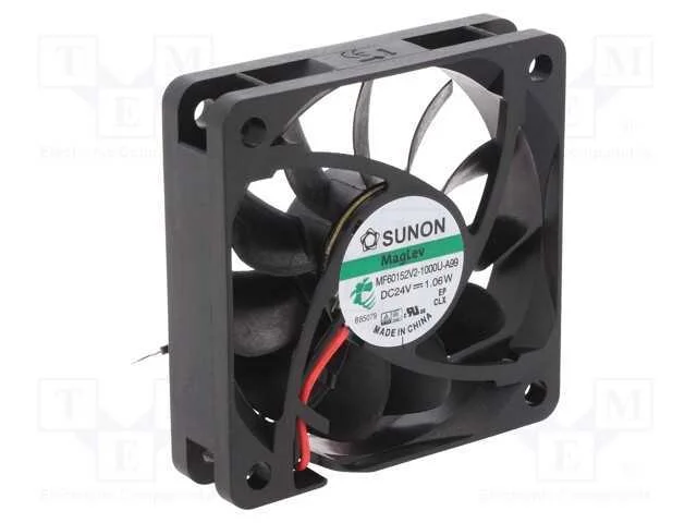 Ventilador: DC, transversal, 24VDC, 60x60x15mm, 3.