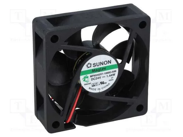 Ventilador: DC, transversal, 24VDC, 60x60x20mm, 3.