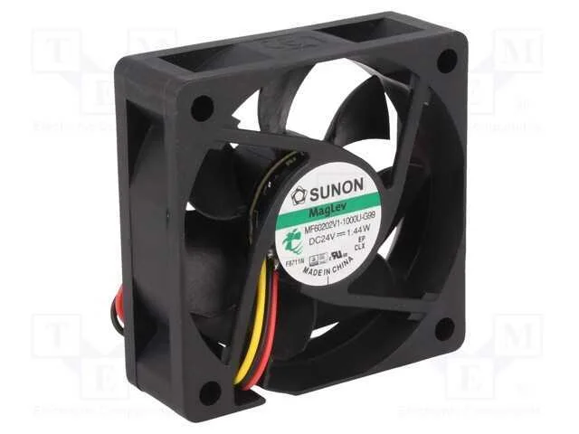 Ventilador: DC, transversal, 24VDC, 60x60x20mm, 3.
