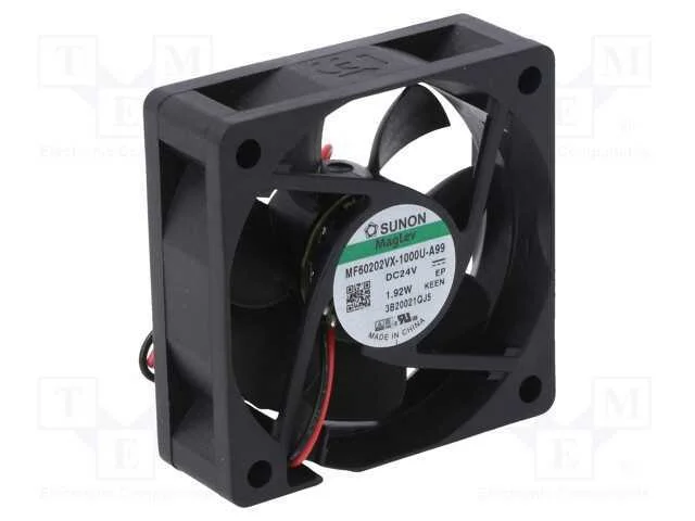 Ventilador: DC, transversal, 24VDC, 60x60x20mm, 4.
