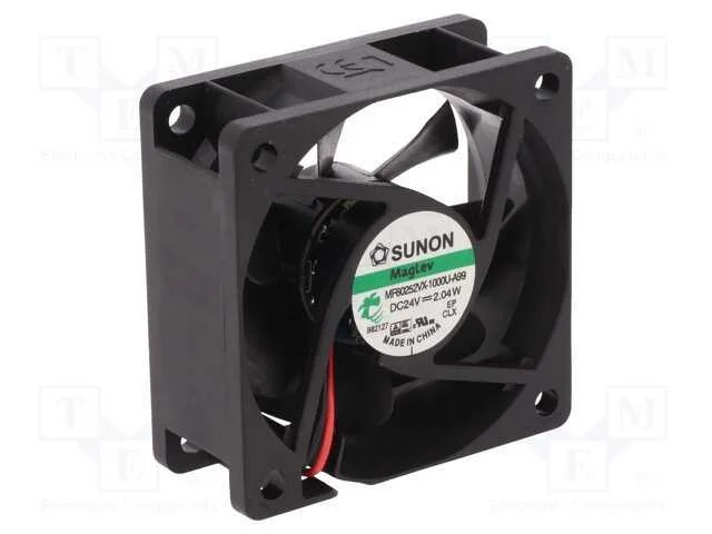 Ventilador: DC, transversal, 24VDC, 60x60x25mm, 4.