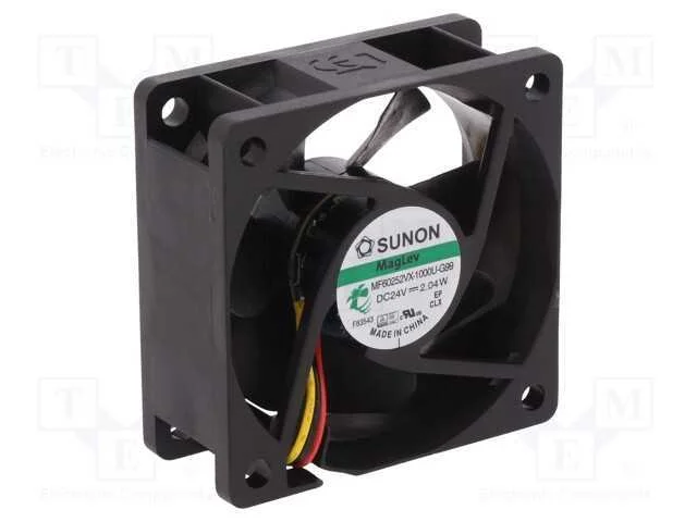 Ventilador: DC, transversal, 24VDC, 60x60x25mm, 4.