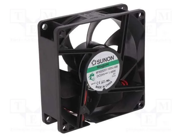 Ventilador: DC, transversal, 24VDC, 80x80x25mm, 6.