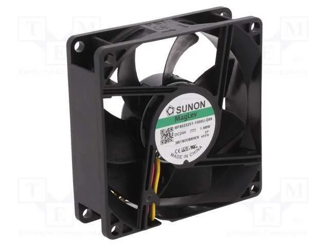 Ventilador: DC, transversal, 24VDC, 80x80x25mm, 6.