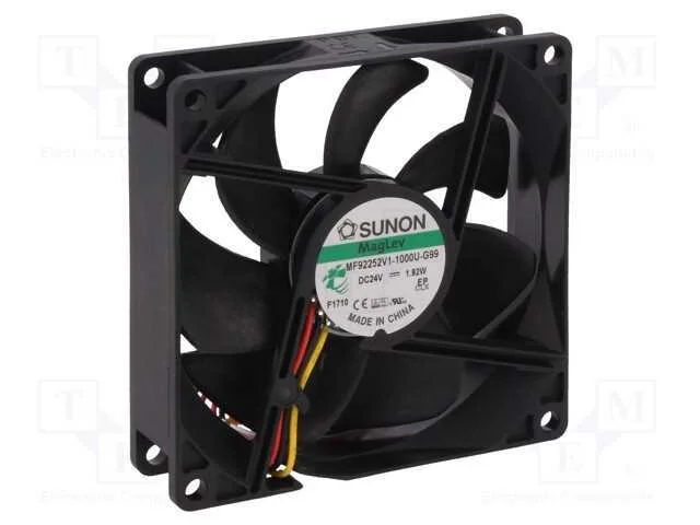 Ventilador: DC, transversal, 24VDC, 92x92x25mm, 8.