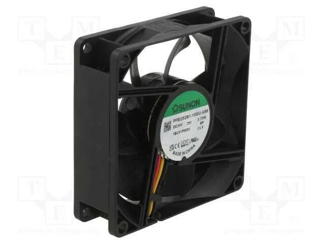 Ventilador: Dc, Transversal, 24vdc, 80x80x25mm, 102m3/H, 45,5dba