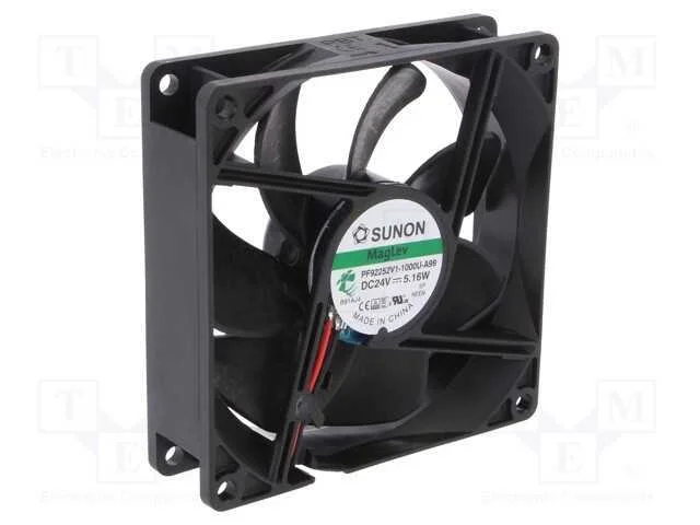 Ventilador: DC, transversal, 24VDC, 92x92x25mm, 1.