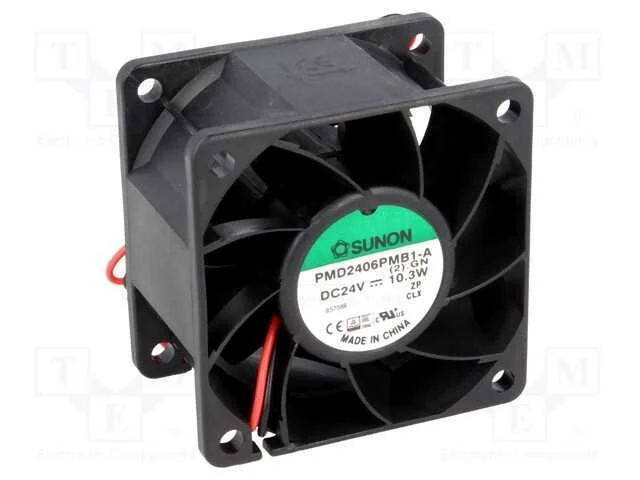 Ventilador: DC, transversal, 24VDC, 60x60x38mm, 9.