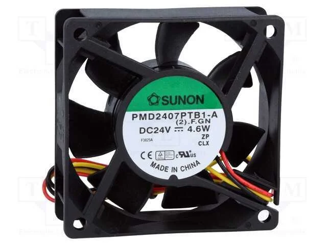 Ventilador: DC, transversal, 24VDC, 70x70x25mm, 8.