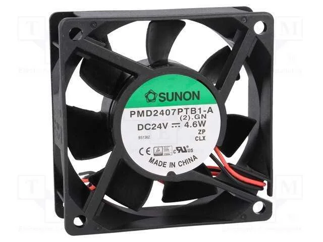Ventilador: DC, transversal, 24VDC, 70x70x25mm, 8.