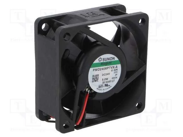 Ventilador: DC, transversal, 24VDC, 60x60x25mm, 6.