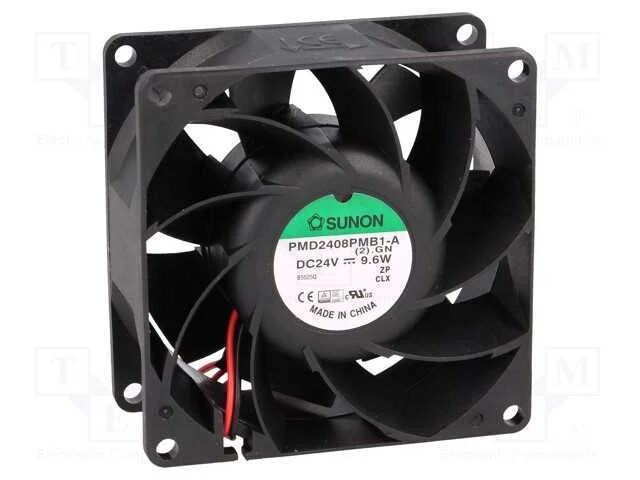 Ventilador: DC, transversal, 24VDC, 80x80x38mm, 1.