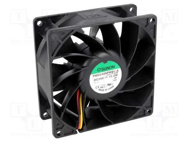 Ventilador: DC, transversal, 24VDC, 92x92x38mm, 2.