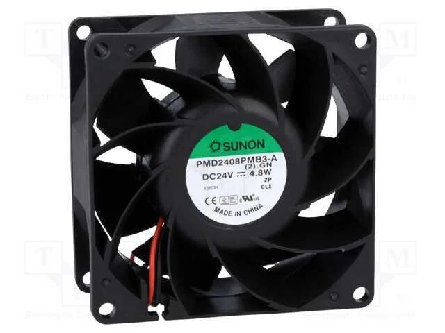 Ventilador: DC, transversal, 24VDC, 80x80x38mm, 1.