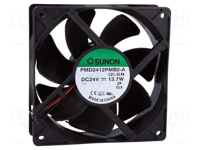 Ventilador: DC, transversal, 24VDC, 120x120x38mm,.