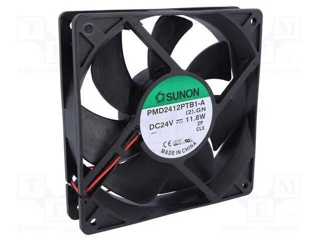 Ventilador: DC, transversal, 24VDC, 120x120x25mm,.