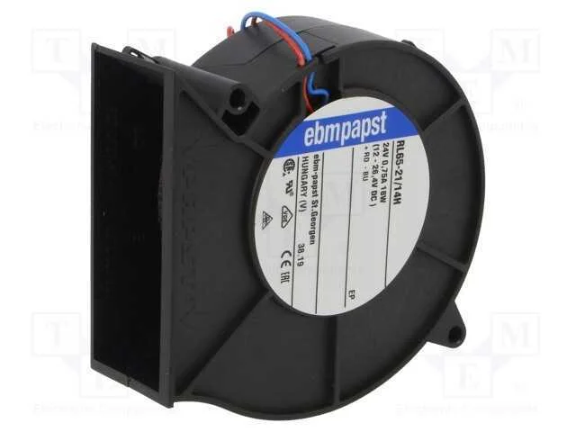 Ventilador: DC, blower, 24VDC, 97x94x33mm, 60m3/h.
