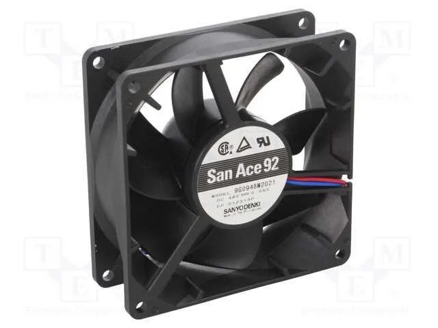 Ventilador: DC, transversal, 48VDC, 92x92x32mm, 7.