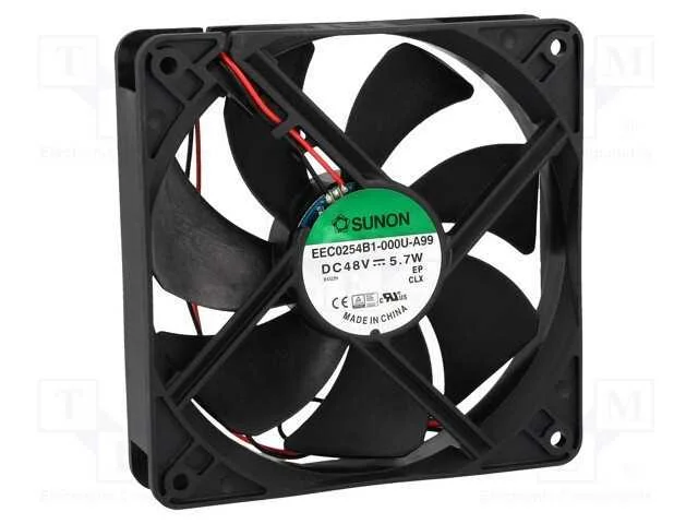 Ventilador: Dc, Transversal, 48vdc, 120x120x25mm, 183,83m3/H