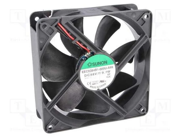 Ventilador: DC, transversal, 48VDC, 120x120x38mm,.