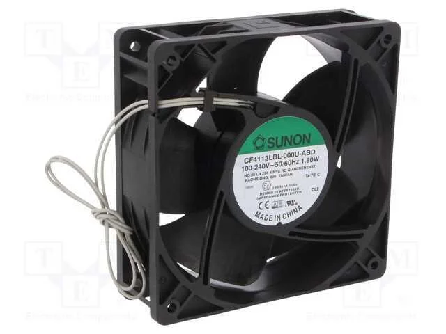Ventilador: EC, transversal, 230VAC, 120x120x38mm.