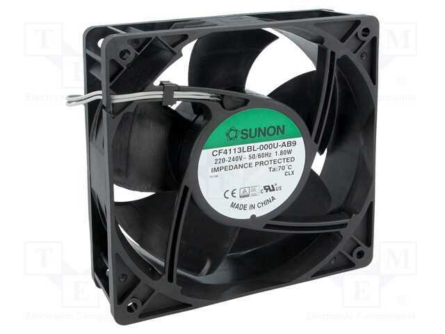 Ventilador: EC, transversal, 230VAC, 120x120x38mm.