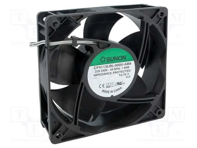 Ventilador: EC, transversal, 230VAC, 120x120x38mm.