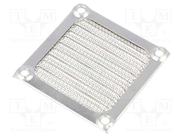 Capa, metal, 60x60mm, parafuso, com tela EMI, A: .