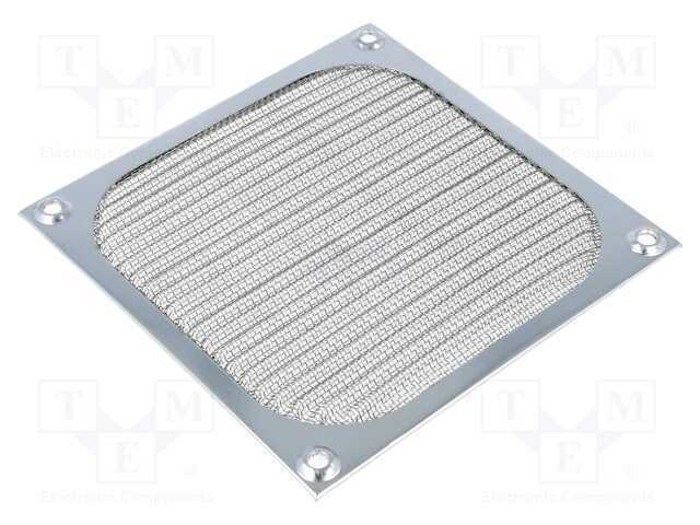 Filtro, metal, 120x120mm, parafuso, com tela EMI,.