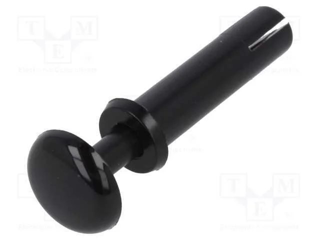 Rebite, Aber.Mont: 4mm, Preta, Poliamida 66, Ul94v-2