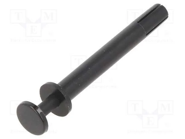 Rebite, Aber.Mont: 4mm, Preta, Poliamida 66, Ul94v-2