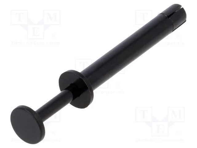 Rebite, aber.mont: 4mm, preta, poliamida 66, UL94.