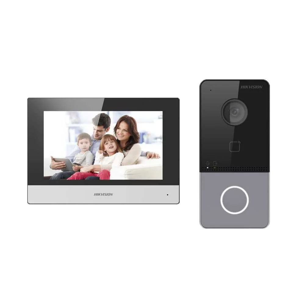 Video Porteiro 7" Tátil Ip e Wi-Fi C/ Câmara 2 Mpx - Hikvision