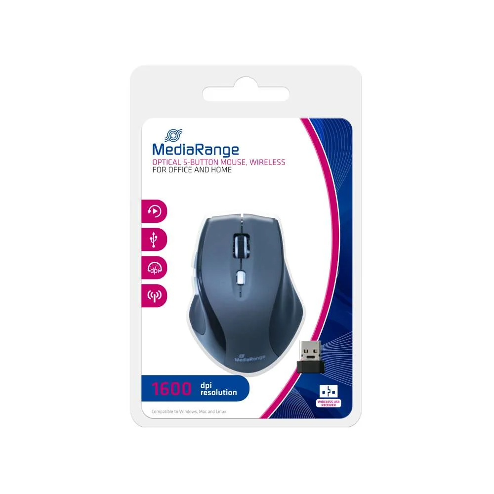 MEDIARANGE MROS203 RATO MÃO DIREITA RF WIRELESS Ó.