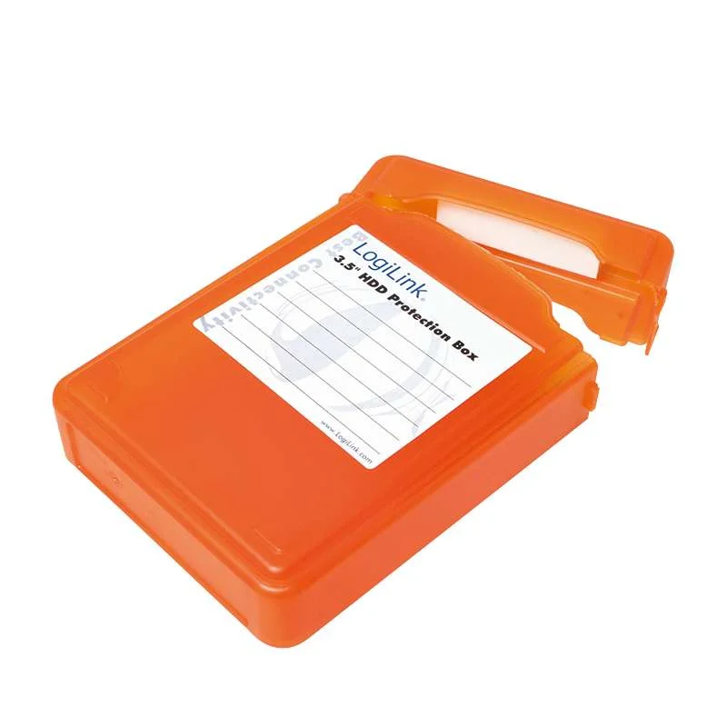 Logilink Festplatten Schutz-Box Für 3,5" Hdd´s, Orange