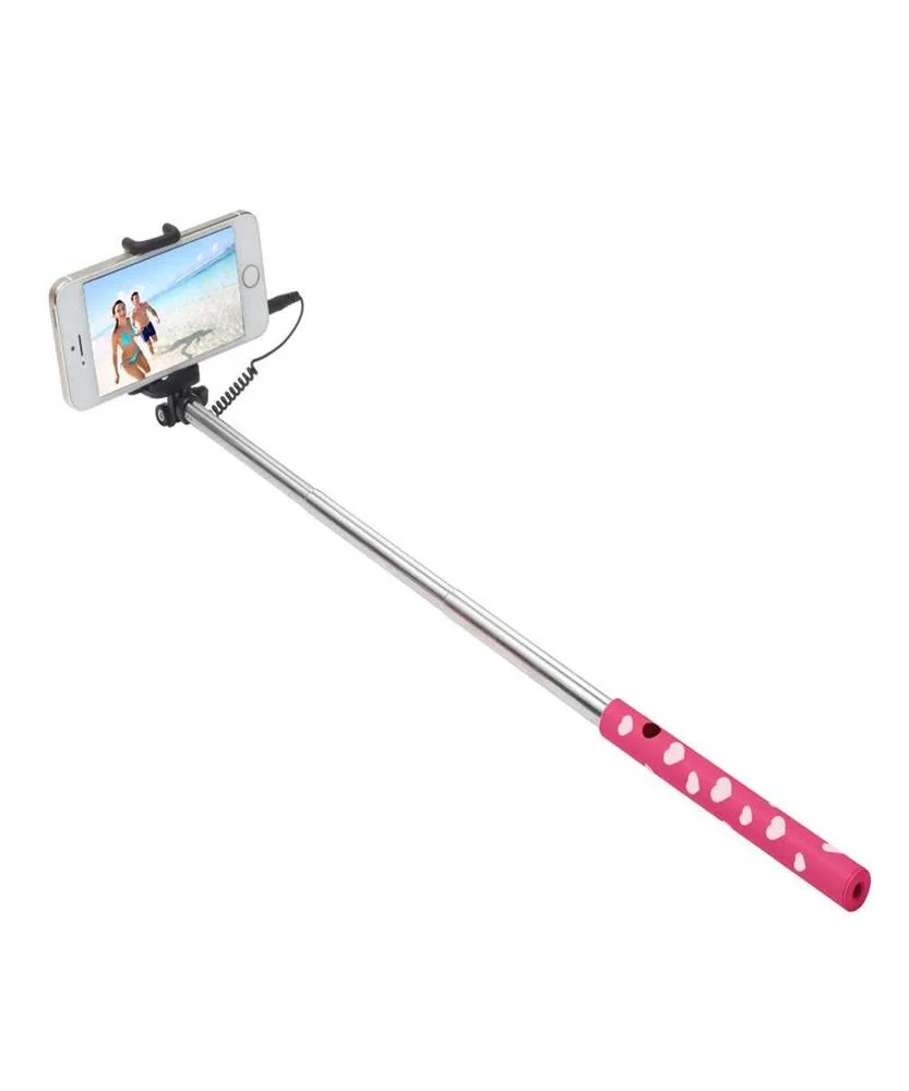 Ultron Selfie-Stick Hot Shot Pink White Heart