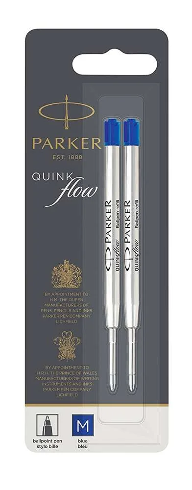 PARKER 1950373 RECARGA PARA CANETAS MÉDIO AZUL 2 .