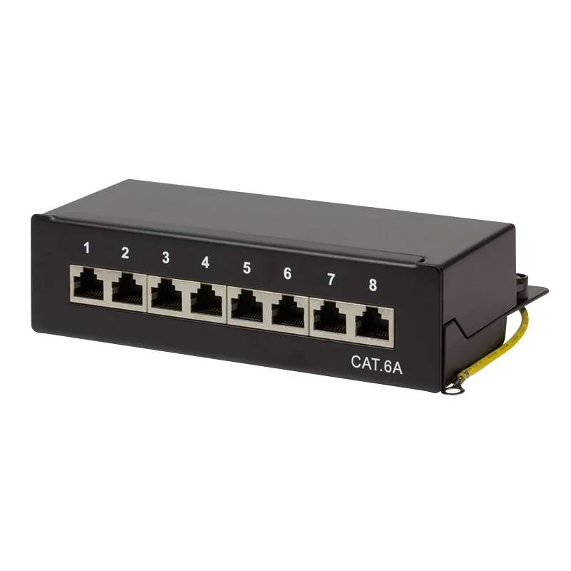 Logilink Patchpanel Cat.6a Tisch/Wand 8-Port, Schwarz