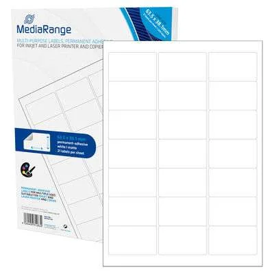 Mediarange Mrink148 Etiqueta Autocolante Permanen.