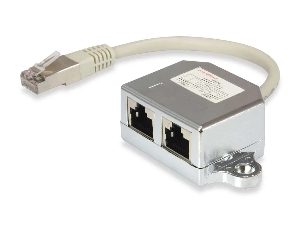 Equip Splitter C5 1xrj45 2xrj45  St/Bu 0,15m