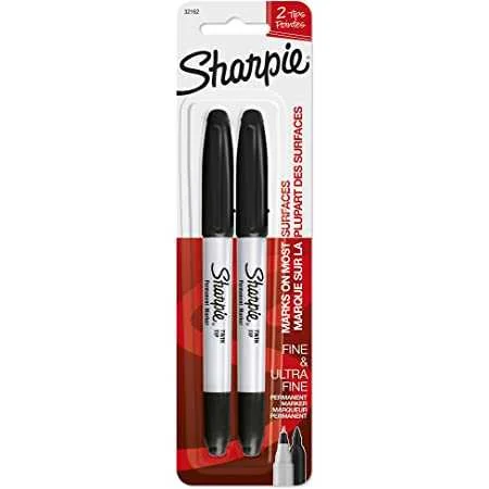 Sharpie 1985878 Marcador Permanente Preto 2 Unida.