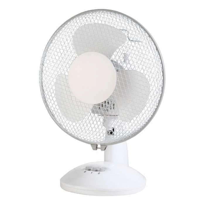 Emerio Tisch-Ventilator,23cm,2 Geschw.,3 Blätter, Schwarz