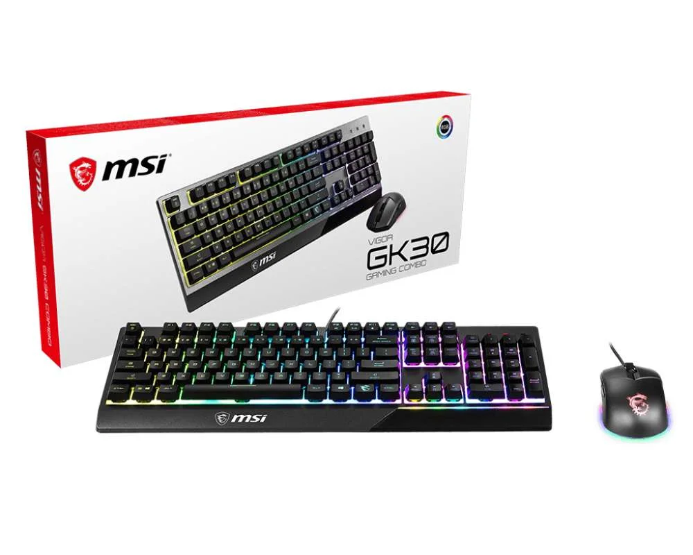 Msi Vigor Gk-30 Combo Gaming Keyboard Black