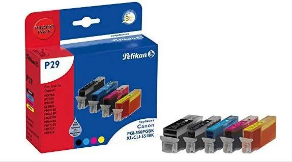 Pelikan P29 Bk Cmy Pgbk Tinteiro 5 Unidade(S) Fot.