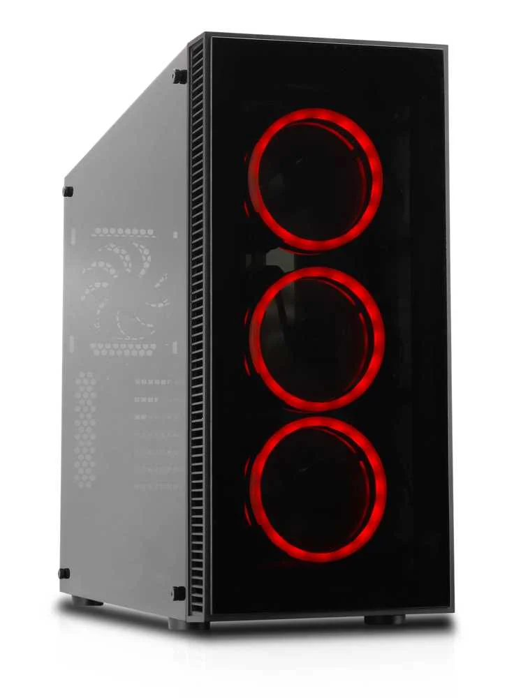 Geh Cooltek Vier Midi Tower RGB Schwarz       Atx/M-Atx/Itx
