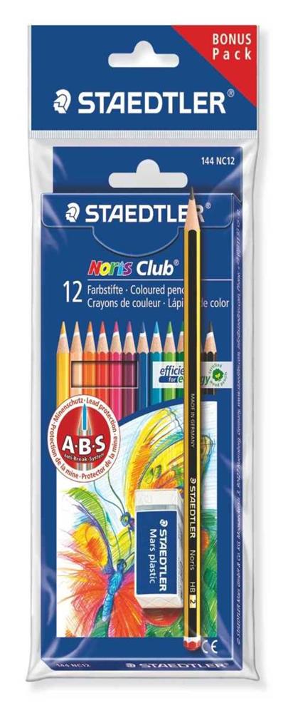 STAEDTLER NORIS CLUB 144 SET PRETO, AZUL, BORDÔ, .